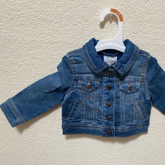 Toddler Girls Vintage Denim Jacket Cat & Jack - Picture 2 of 2